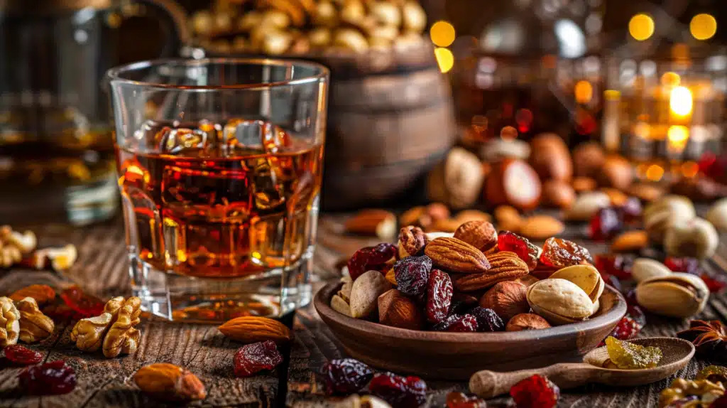 Nuts and Dried Fruits with Sweeter Whiskeys