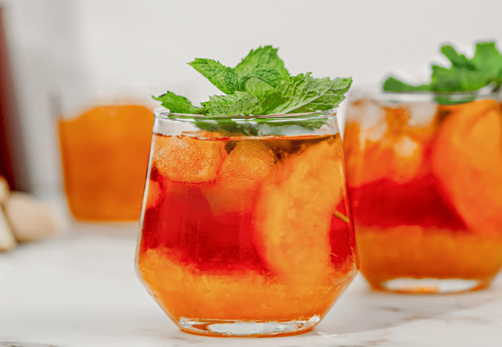 Peach Ginger Iced Tea