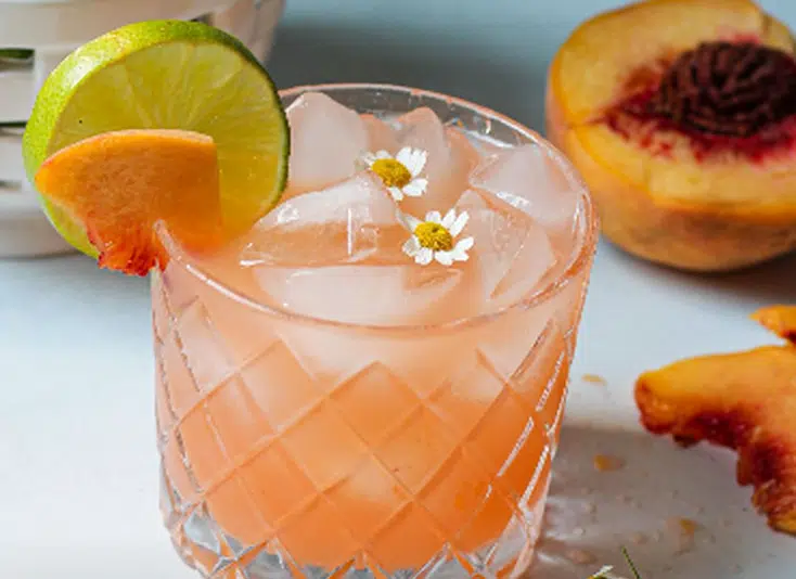 Peach Margarita with Chili-Lime