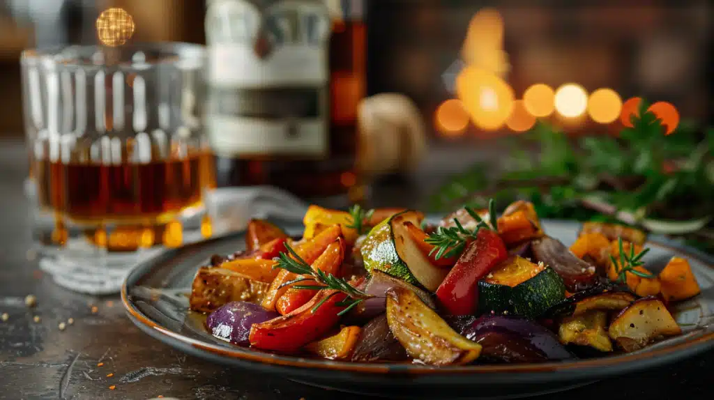 Roasted Vegetables with Bourbon or Rye