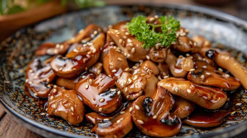 Teriyaki Glazed Mushrooms
