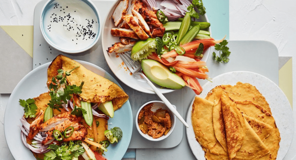 Chicken Salad Crepes.