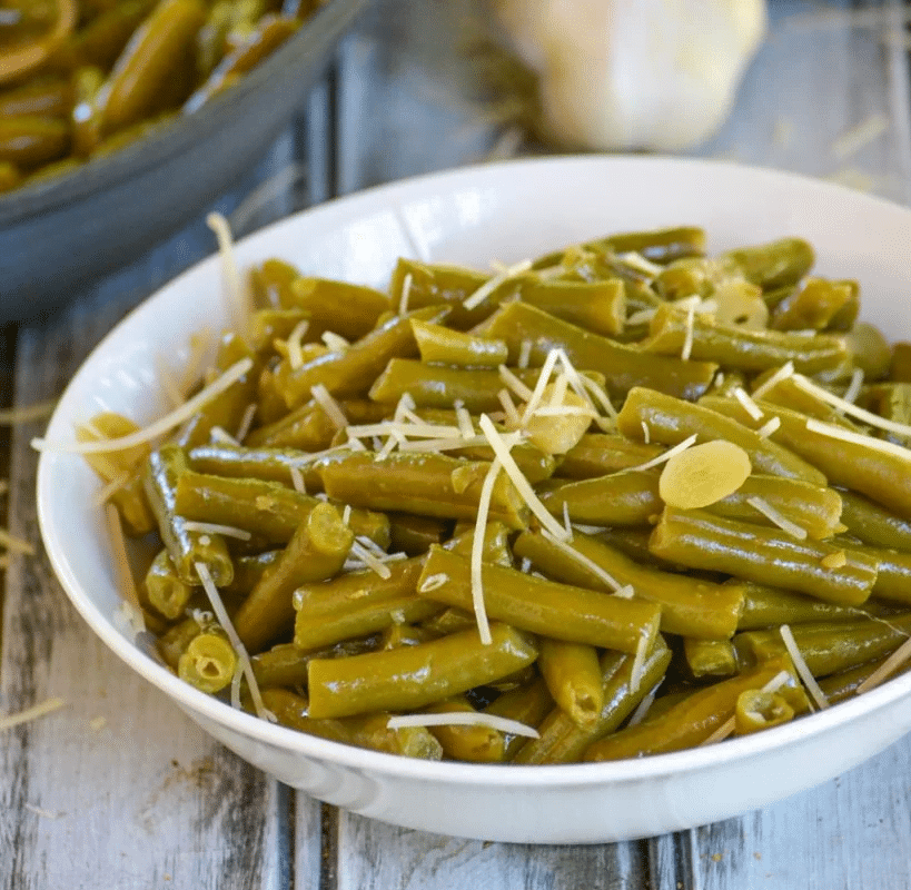 Green Beans with Aged Cheese