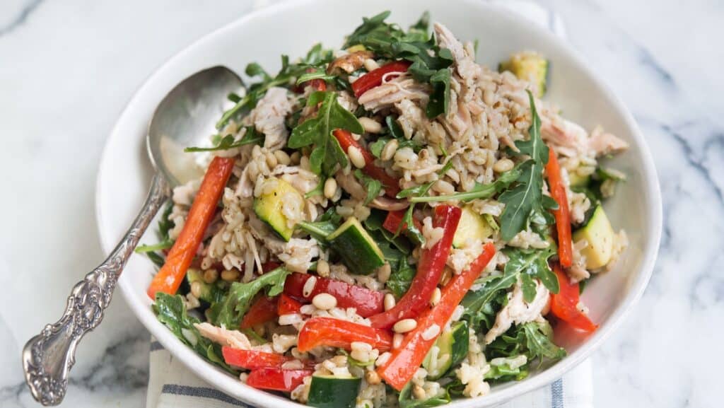 Hot Chicken Salad over Rice