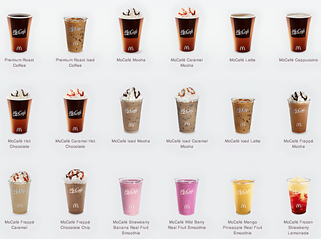 McCafé Menu and Customization
