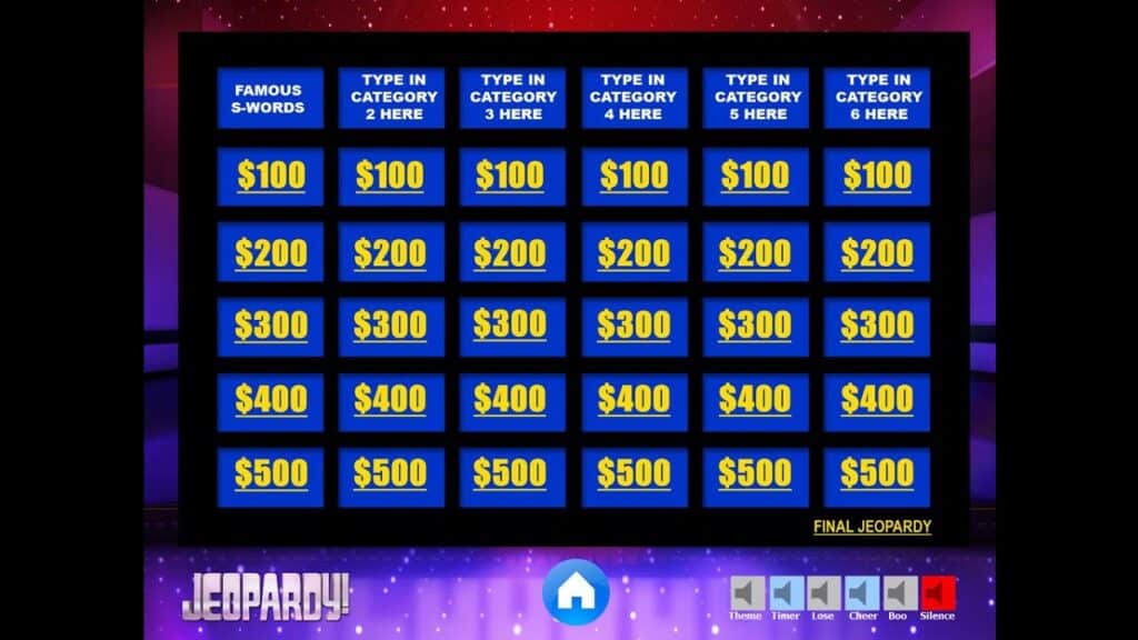 Jeopardy PowerPoint Game