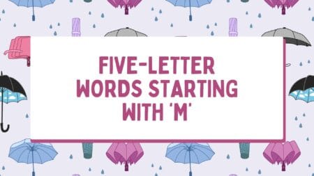 5 Letter words that starts with M