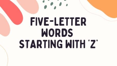 Letter words that starts with Z