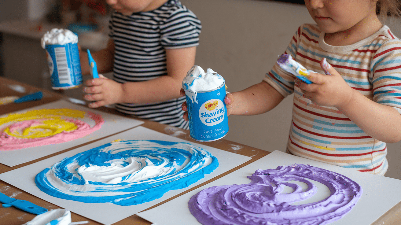 shaving cream sensory play