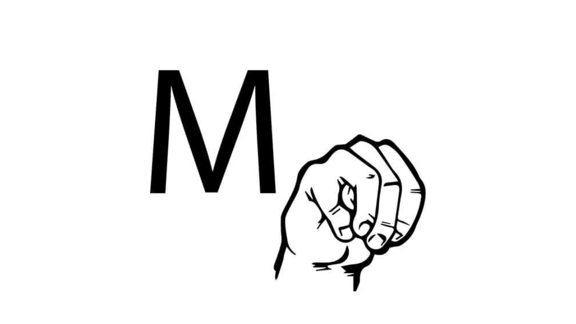 ASL_Letter_M_Printable