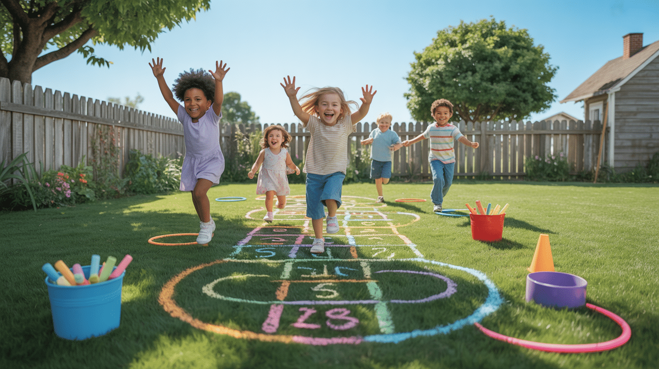 chalk obstacle course