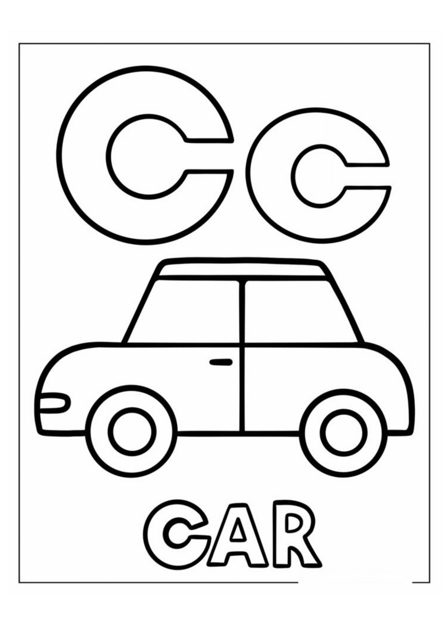 C_is_for_Car_Coloring_Page