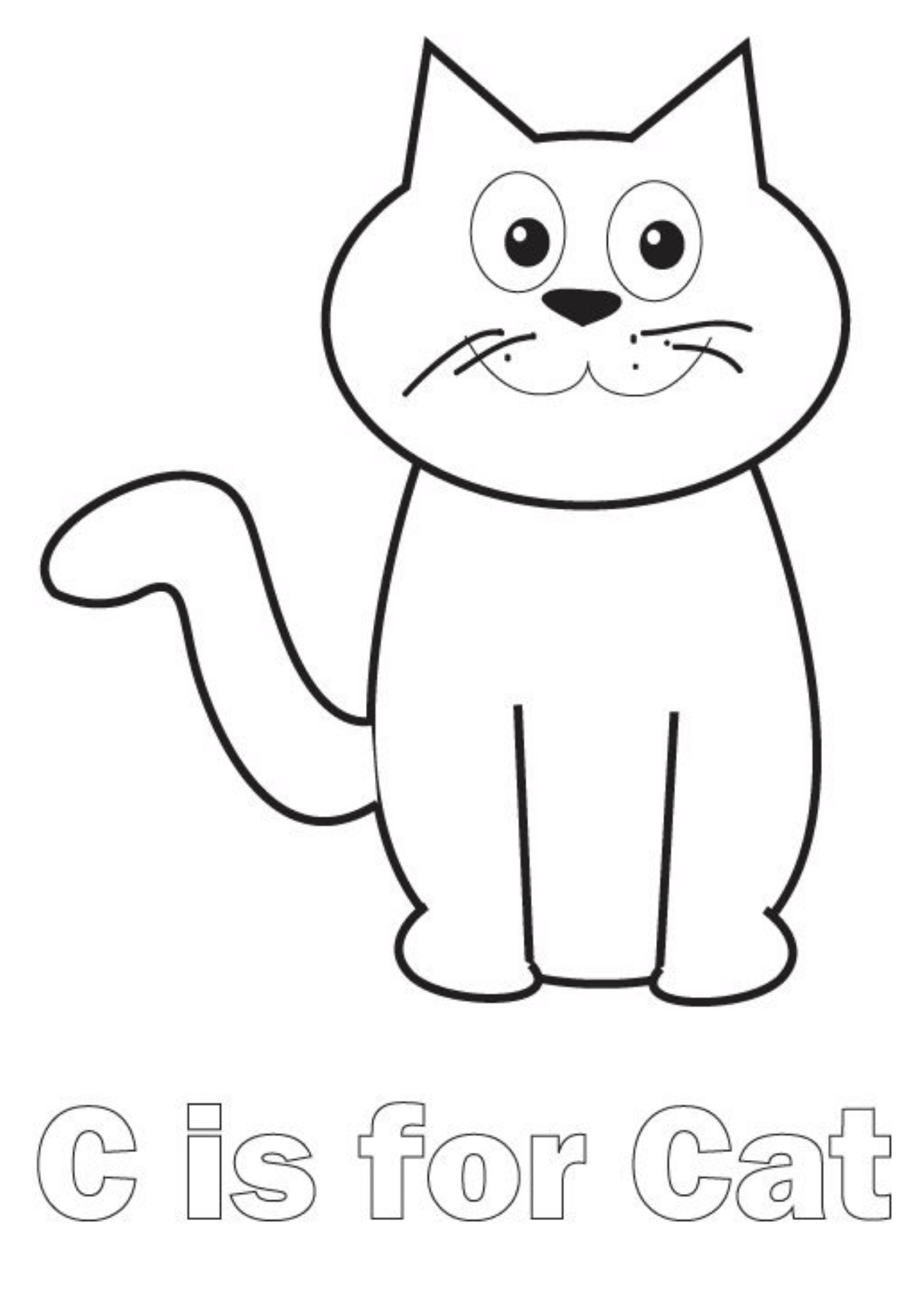 C_is_for_Cat_Coloring_Page
