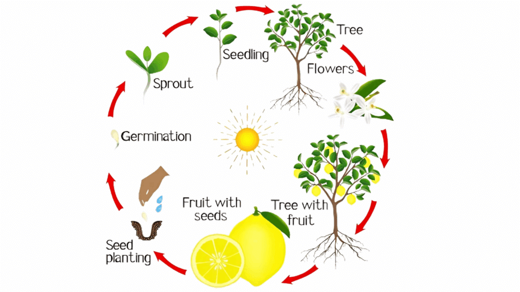 Life Stages of a Lemon Tree