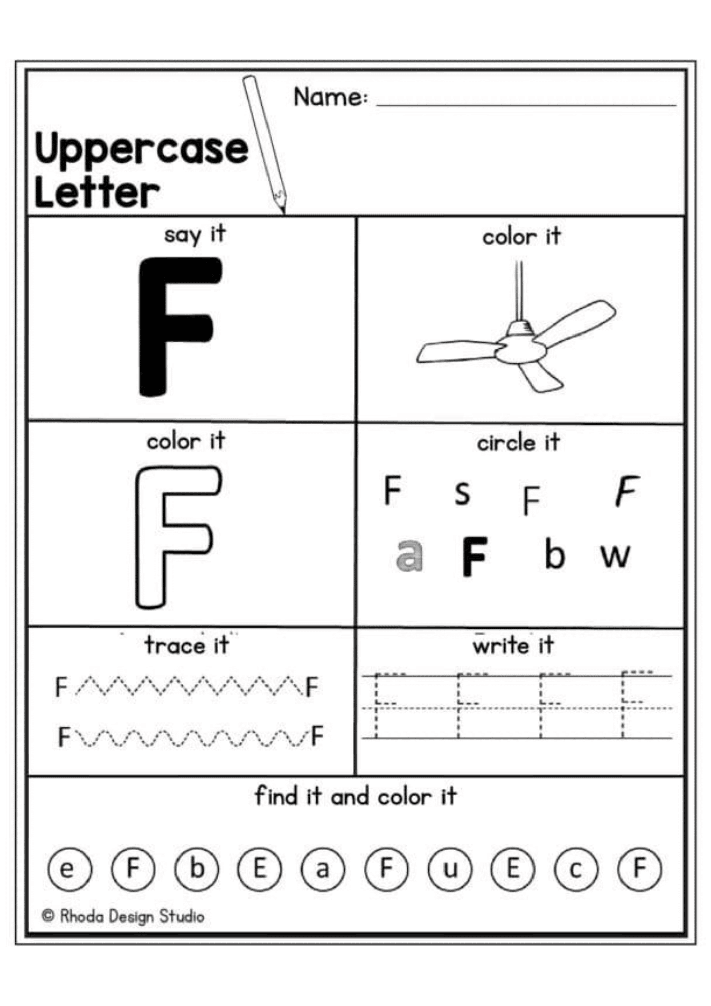 Uppercase_Letter_F_Activity_Page